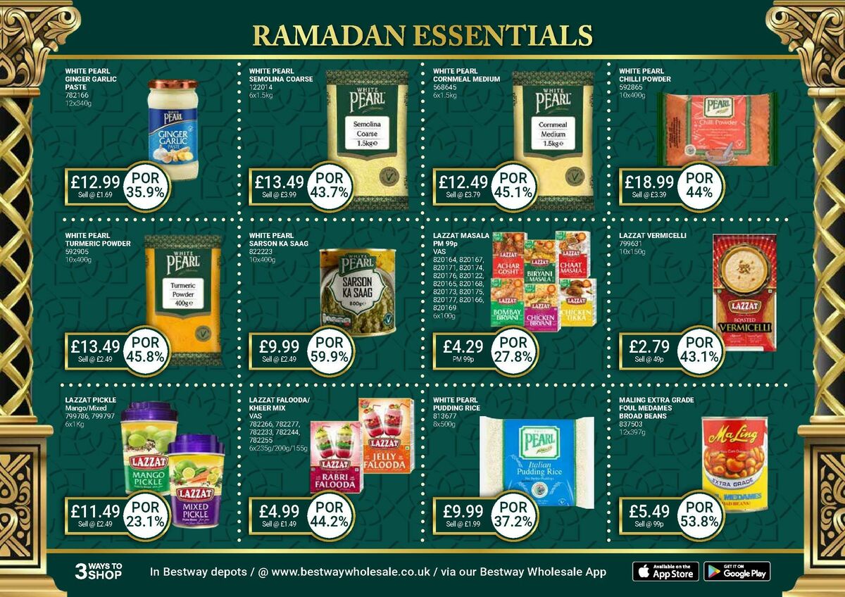 Bestway Wholesale Ramadan Essentials Offers from 31 January