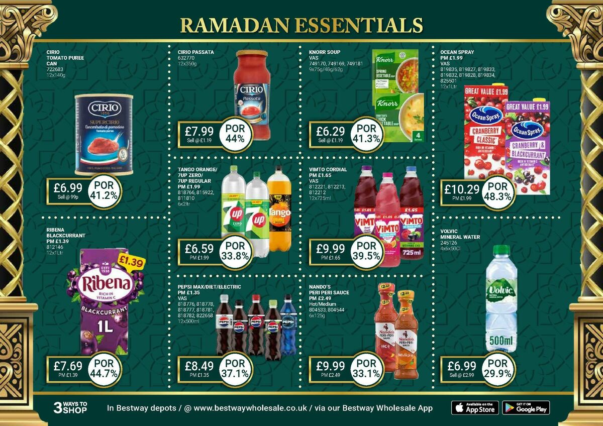 Bestway Wholesale Ramadan Essentials Offers from 31 January