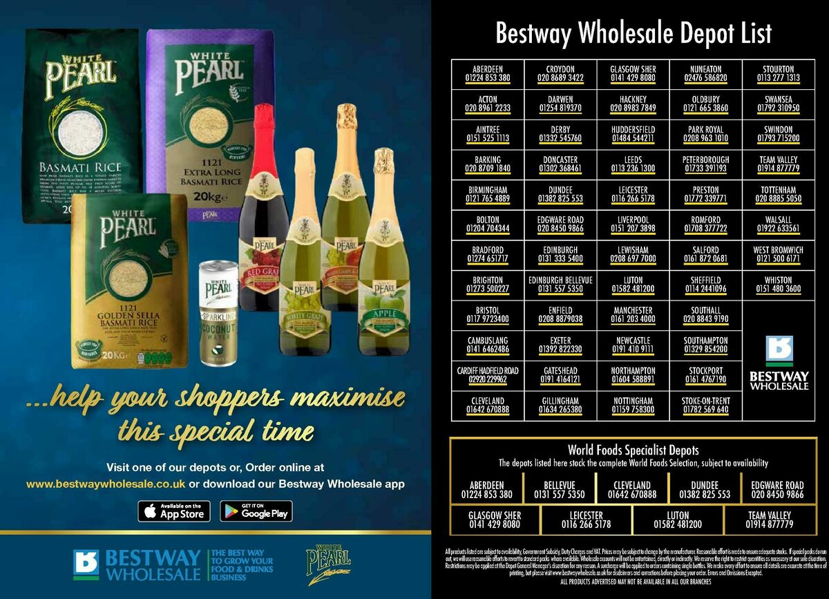 Bestway Wholesale Ramadan Essentials Offers from 31 January