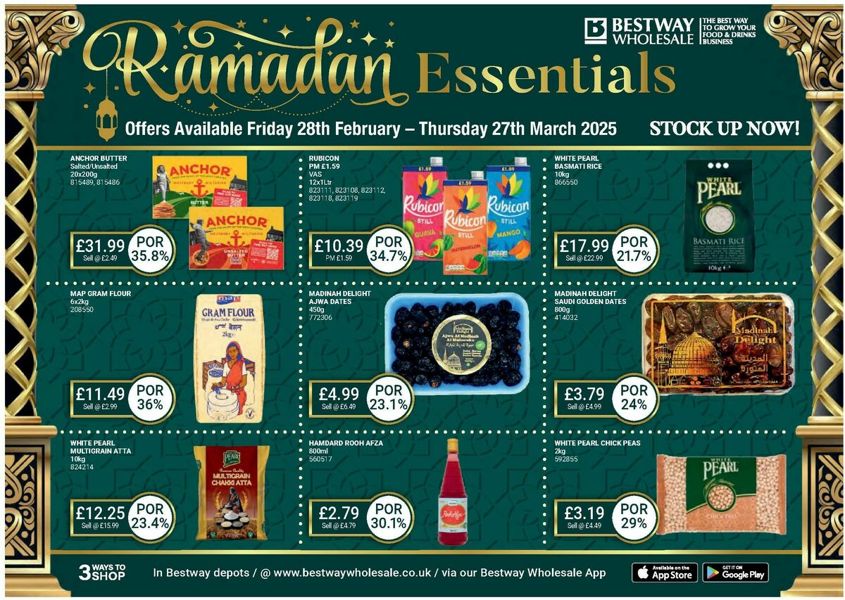 Bestway Wholesale Ramadan Essentials Offers from 28 February