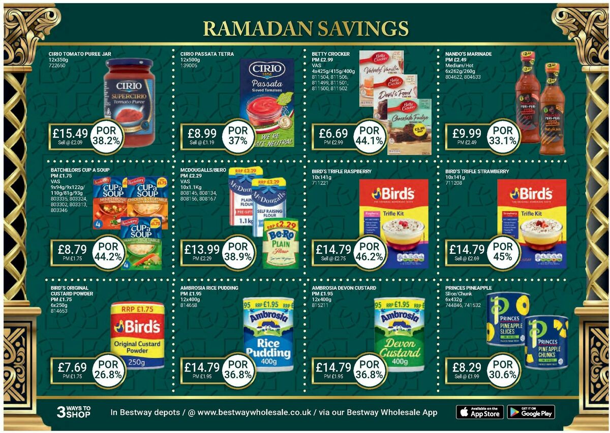 Bestway Wholesale Ramadan Essentials Offers from 28 February