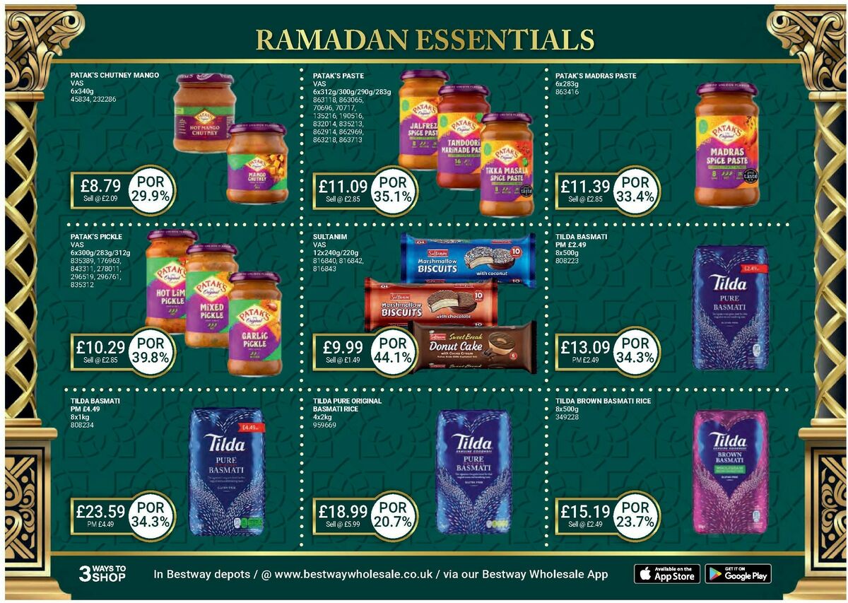 Bestway Wholesale Ramadan Essentials Offers from 28 February