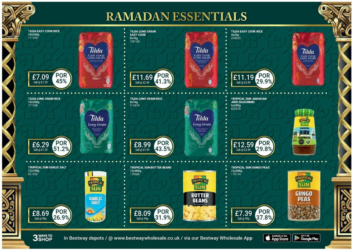Bestway Wholesale Ramadan Essentials Offers from 28 February