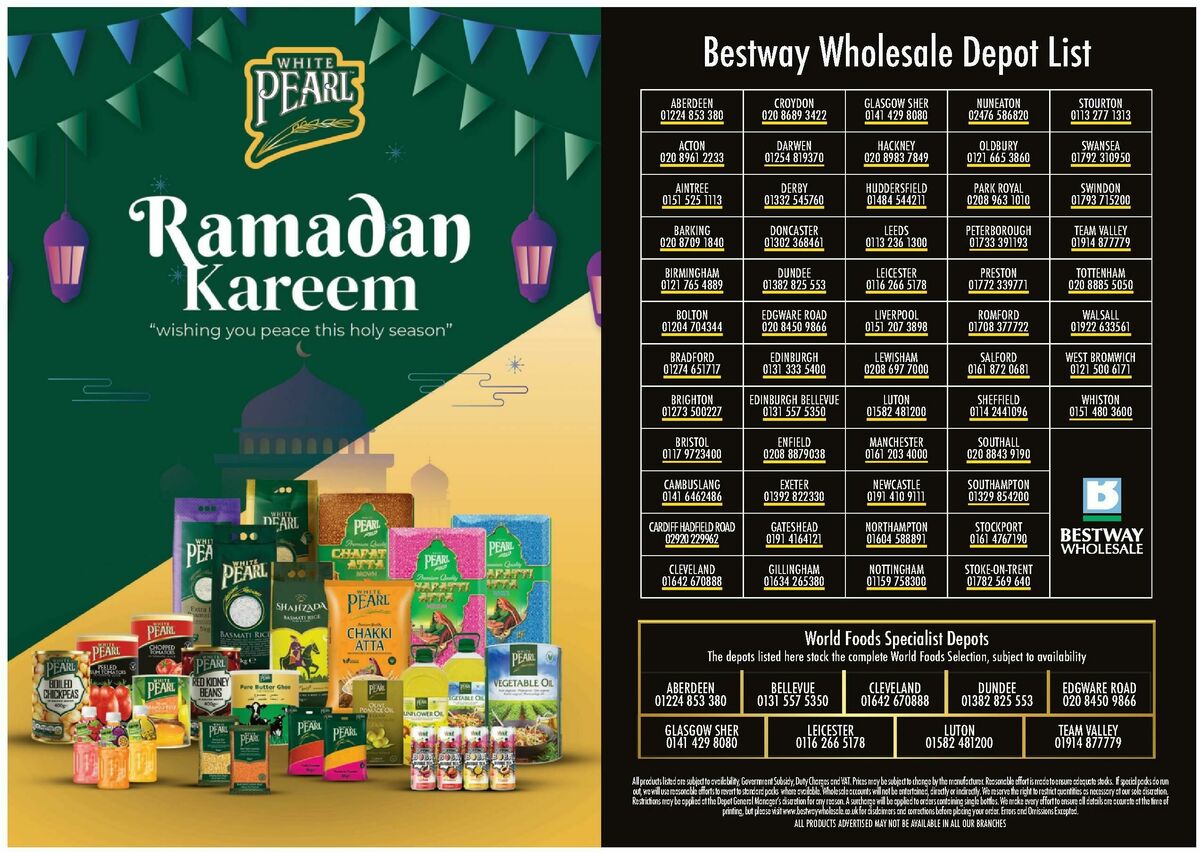 Bestway Wholesale Ramadan Deals Offers from 30 January
