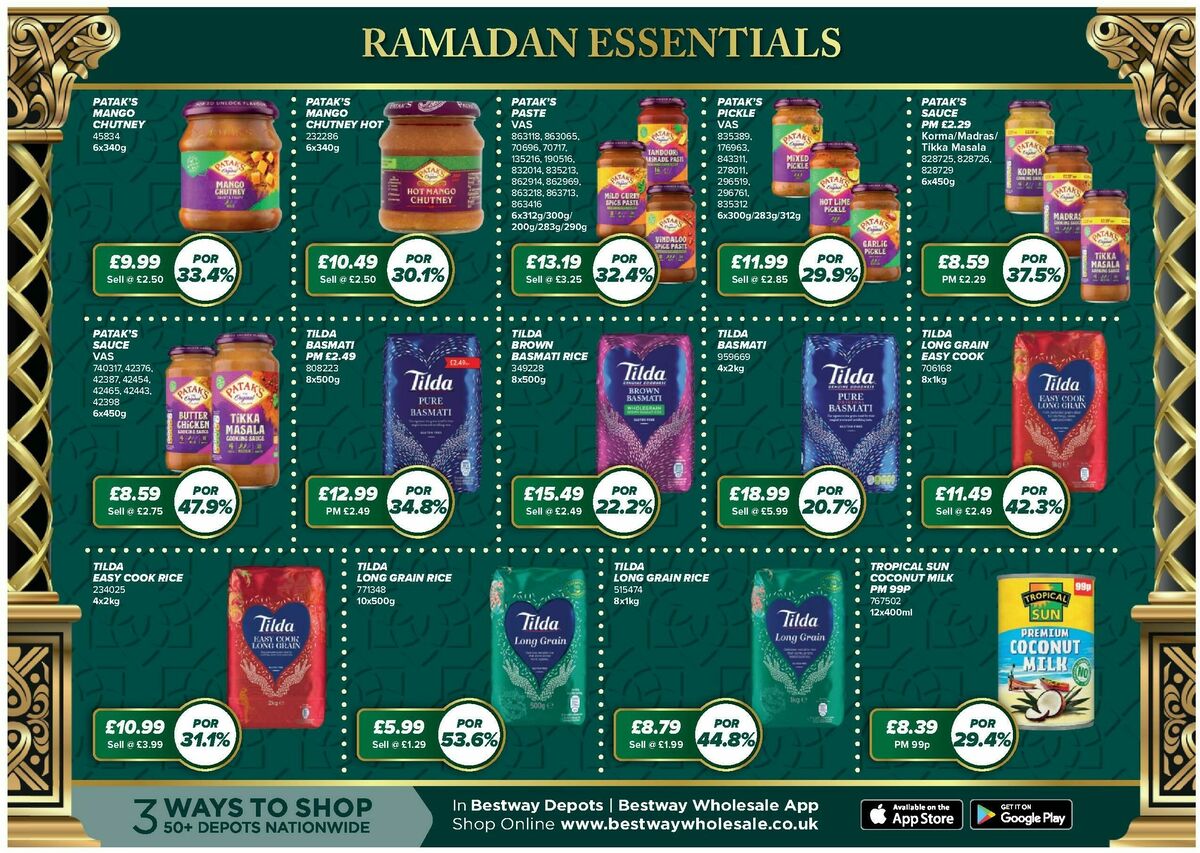 Bestway Wholesale Ramadan Deals Offers from 30 January