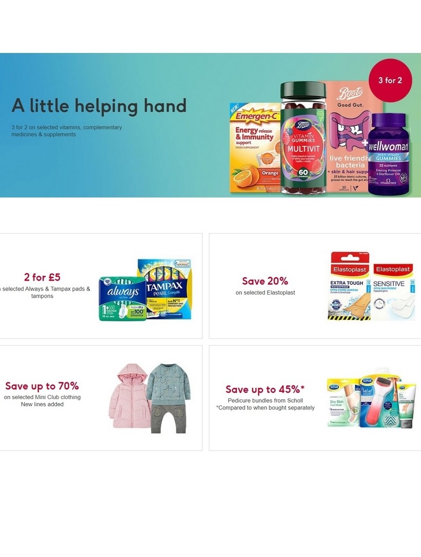 Boots Offers from 20 April
