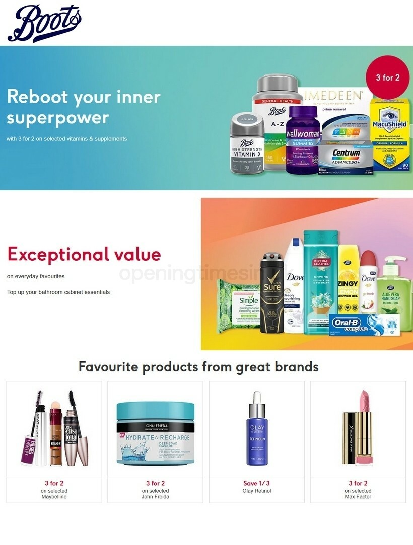 Boots Offers from 7 September