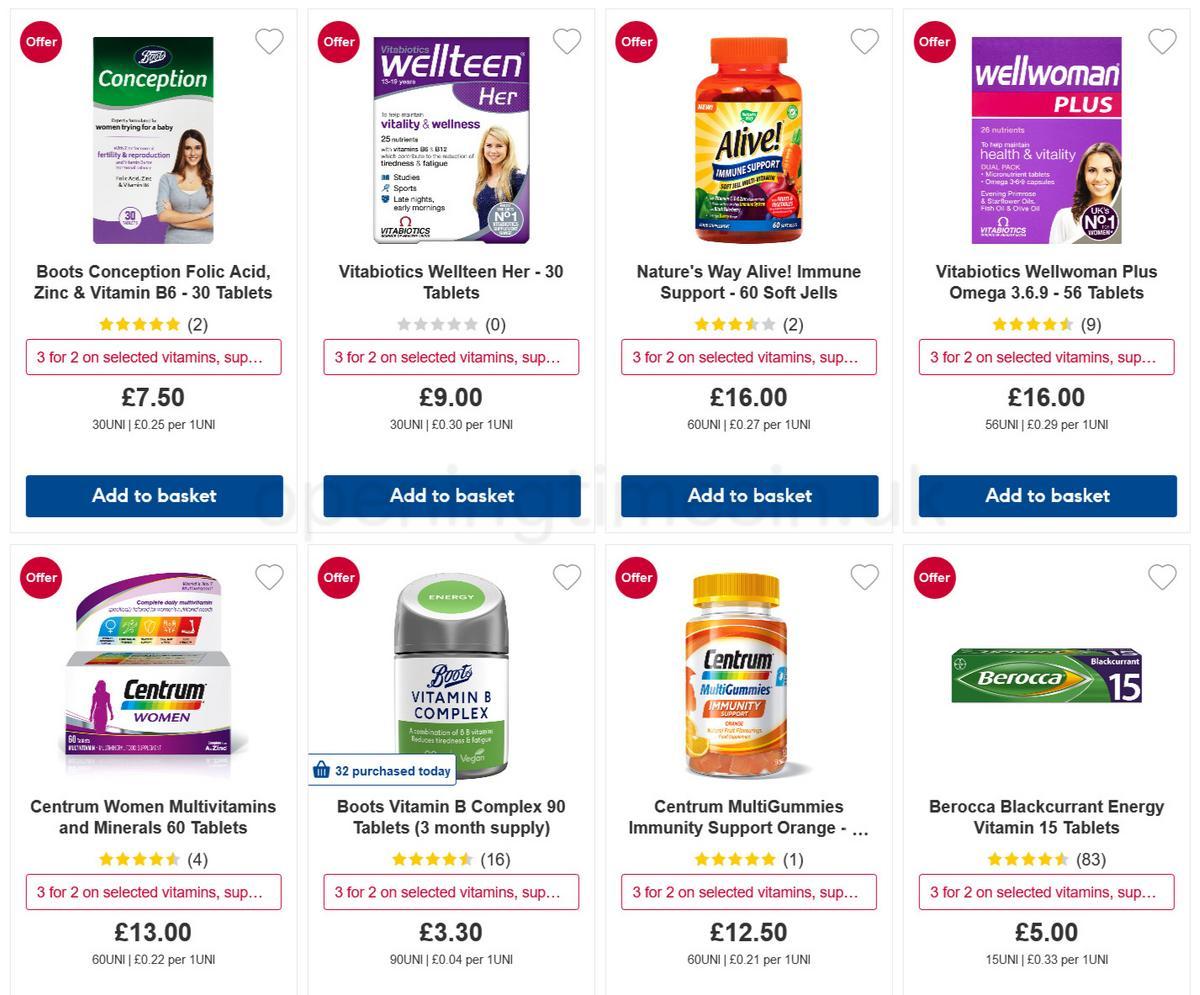 Boots Vitamins & Supplements Offers from 6 December