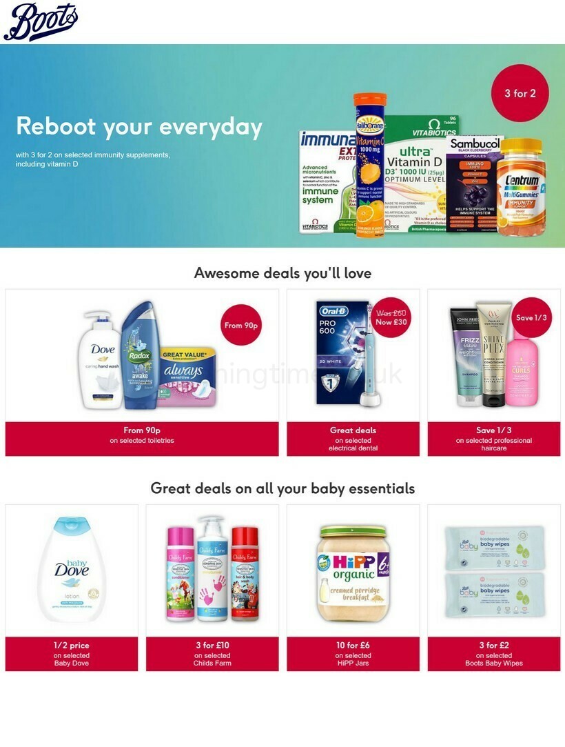 Boots Offers from 7 January