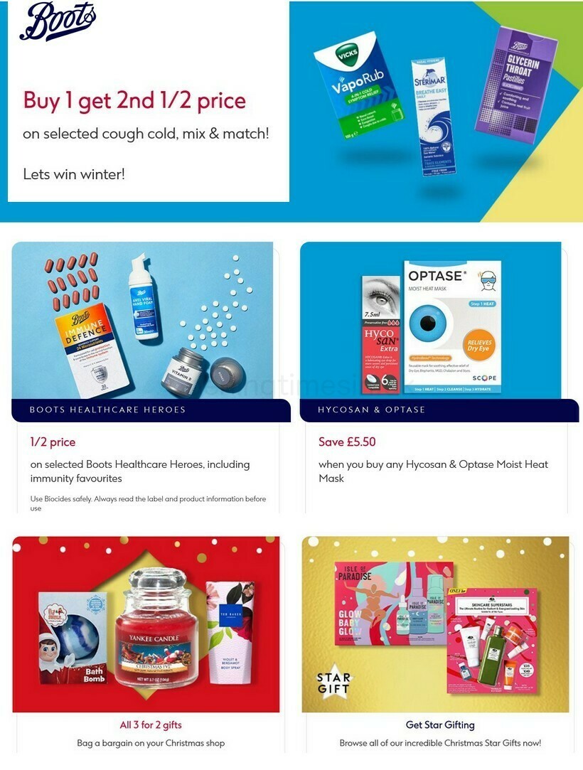 Boots Offers from 16 October