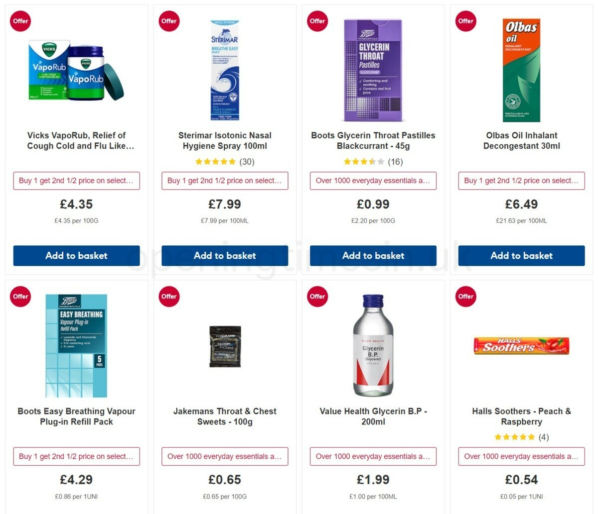 Boots Offers from 16 October