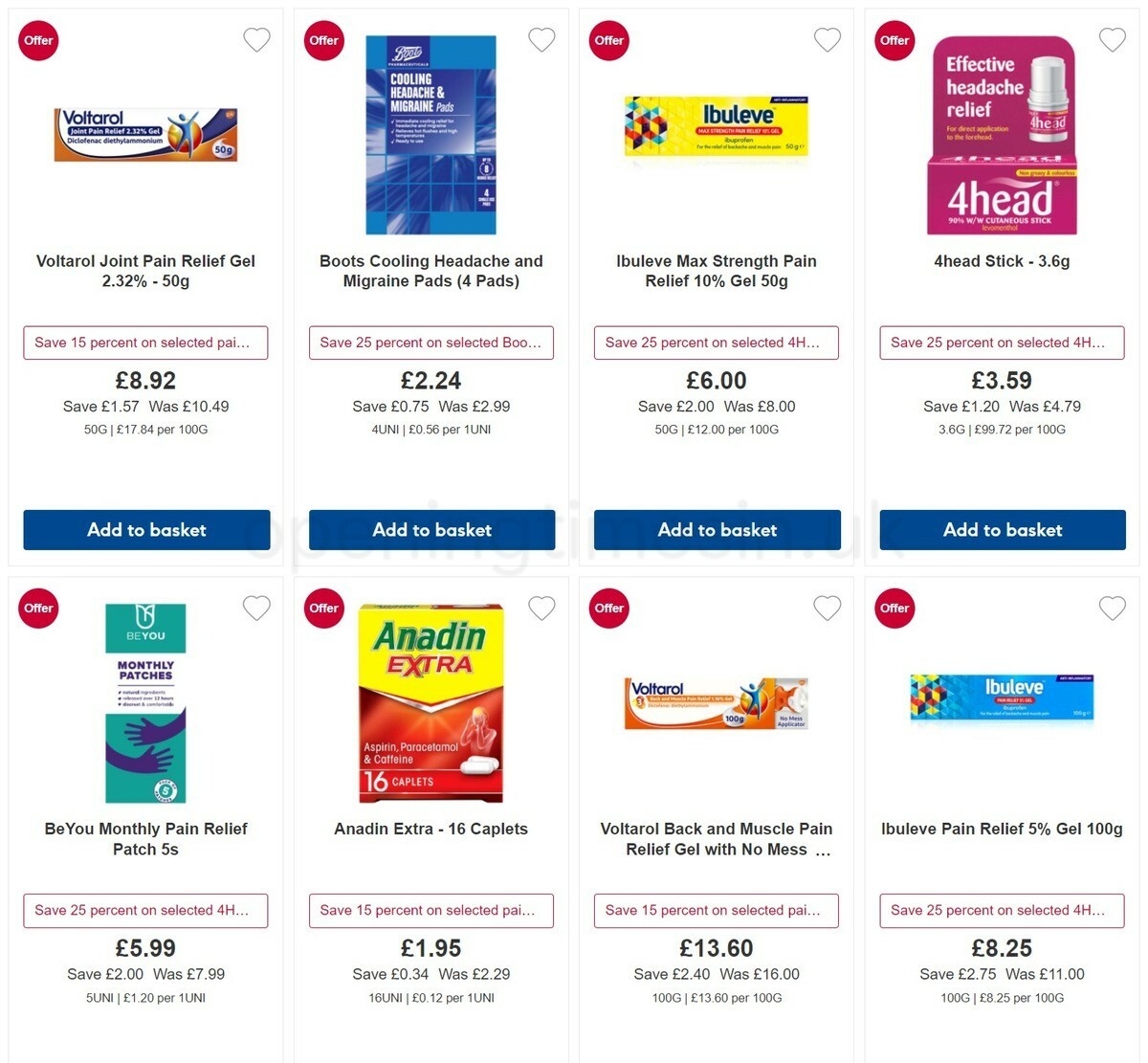 Boots Offers from 13 April