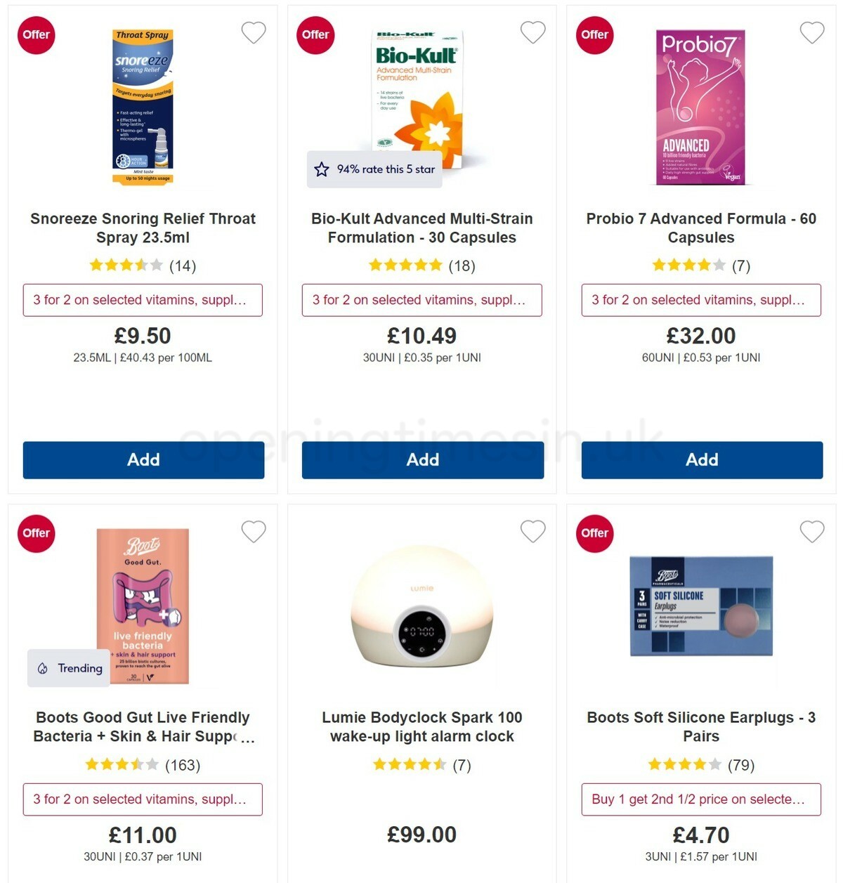 Boots Offers from 15 December