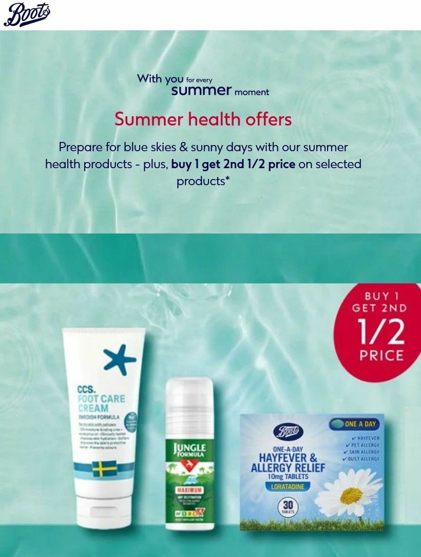 Boots Offers from 13 July