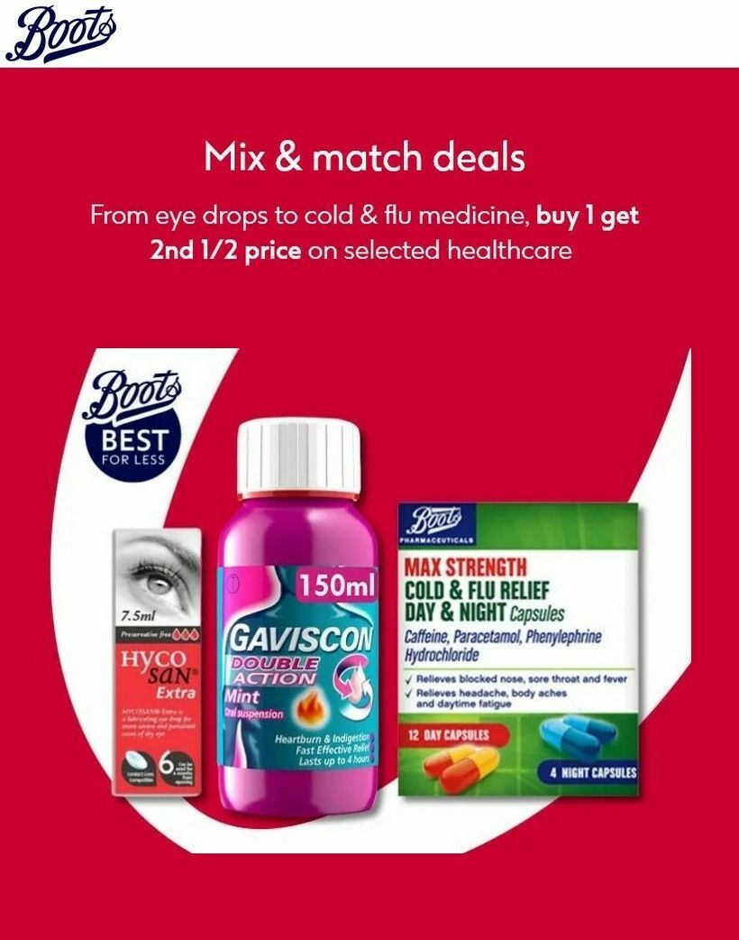 Boots Offers from 5 October