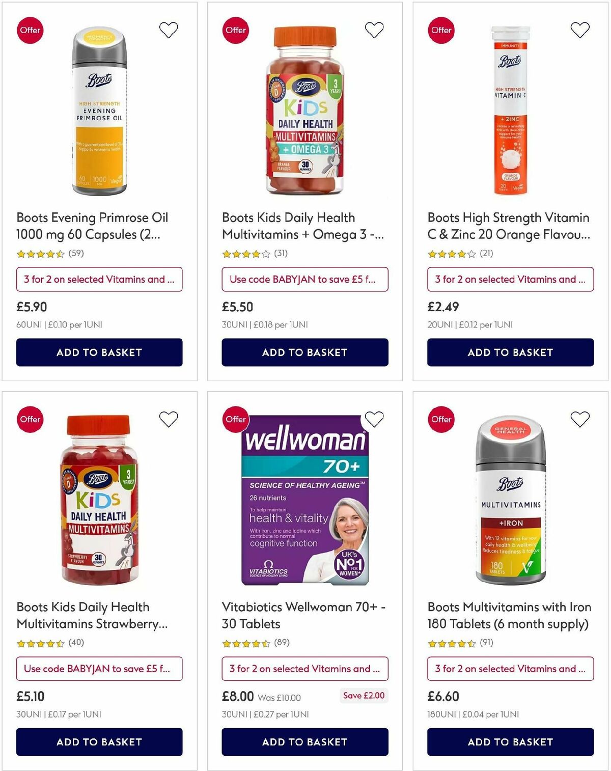 Boots Offers from 20 January