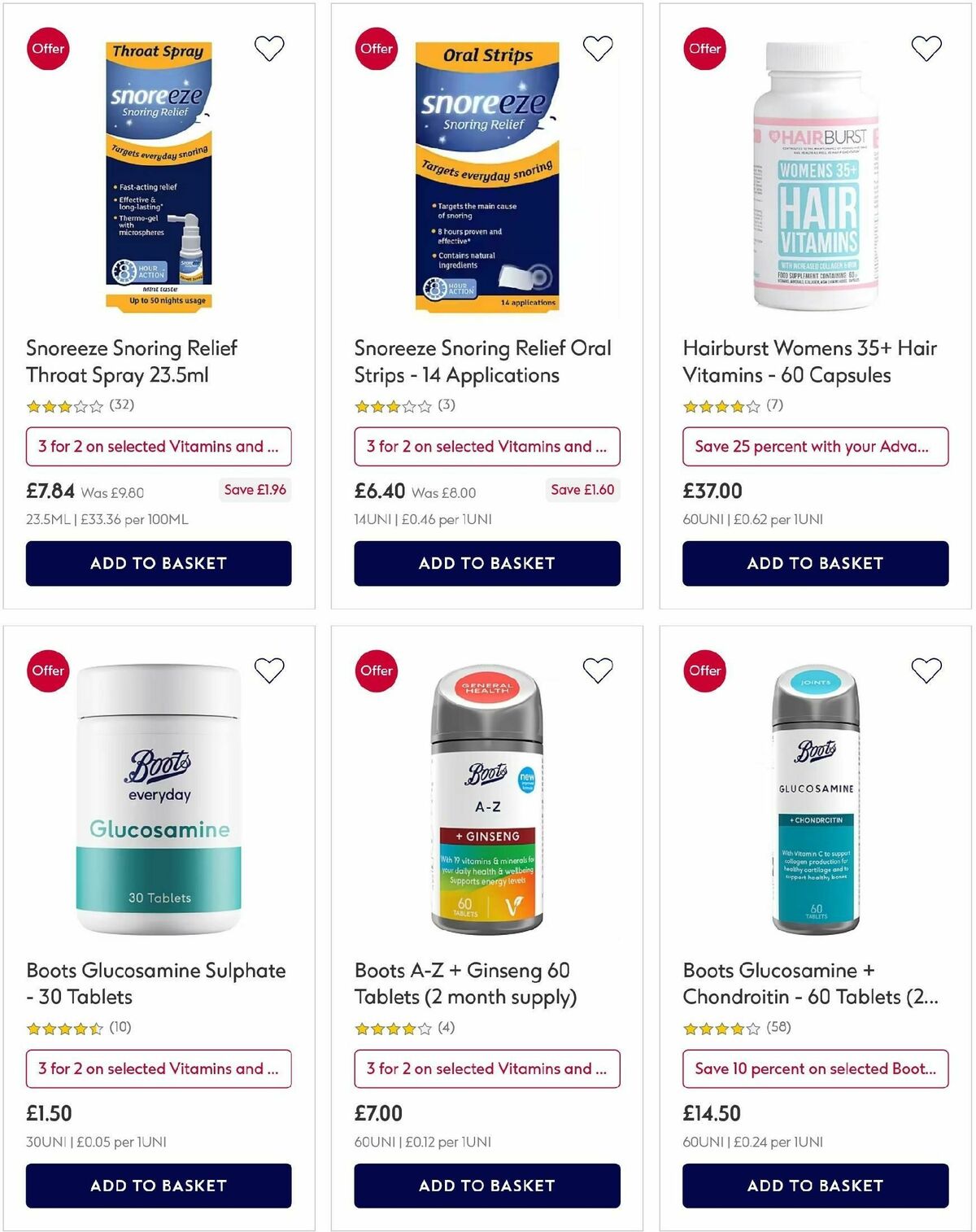 Boots Offers from 20 January