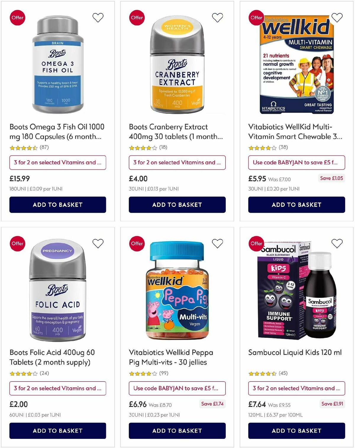 Boots Offers from 20 January