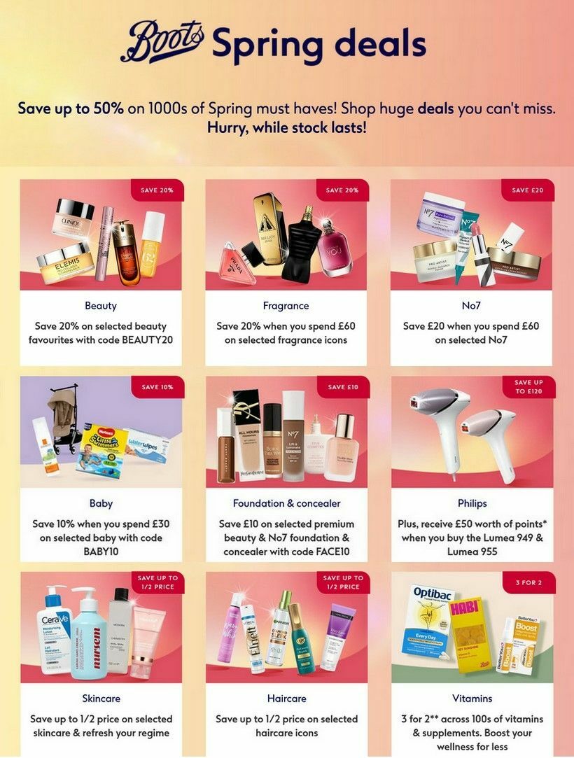 Boots Offers from 16 April