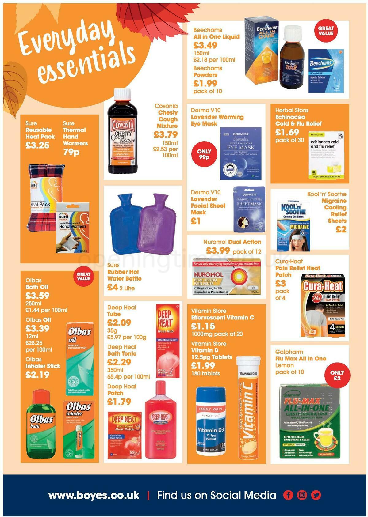 Boyes Offers from 30 September
