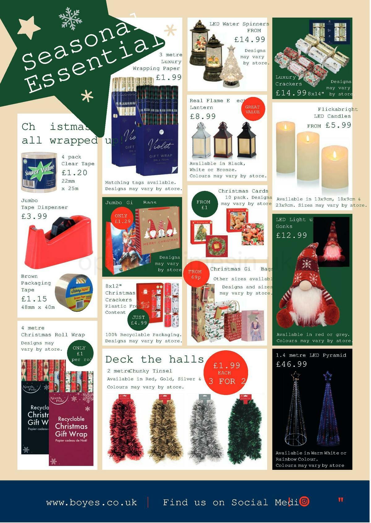 Boyes Offers from 4 November