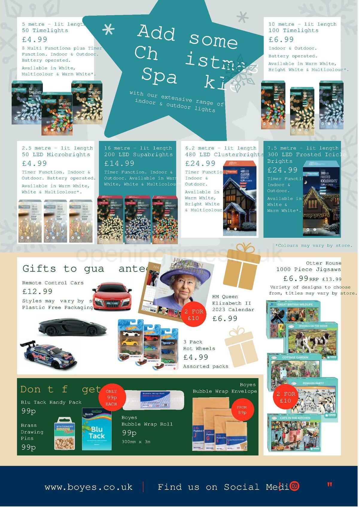 Boyes Offers from 4 November