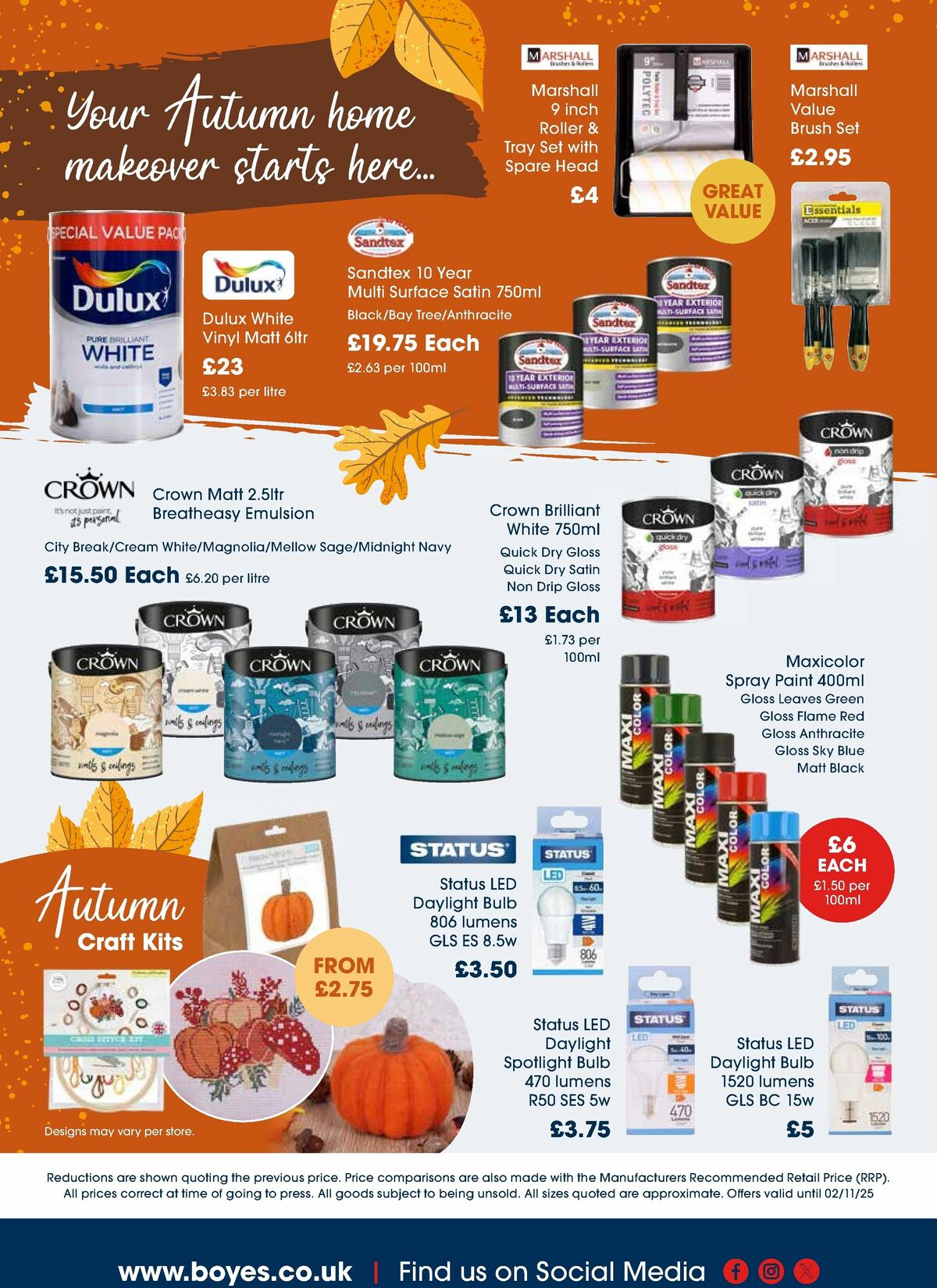 Boyes Offers from 6 October