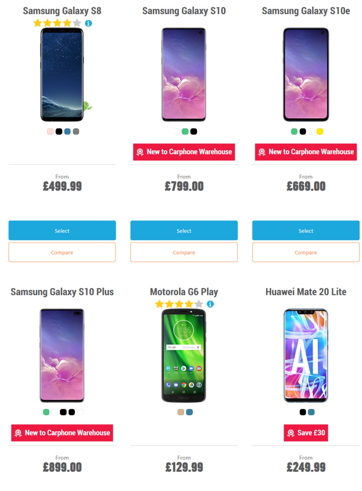 Carphone Warehouse Offers from 16 April