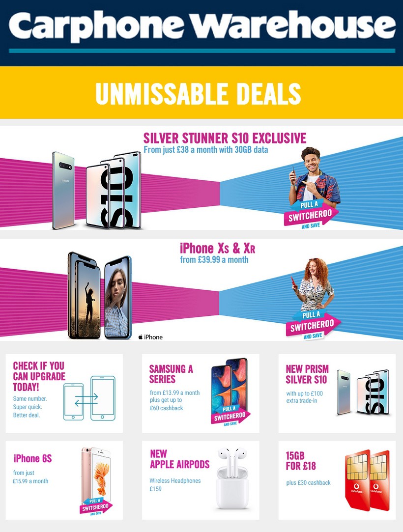 Carphone Warehouse Offers from 16 June