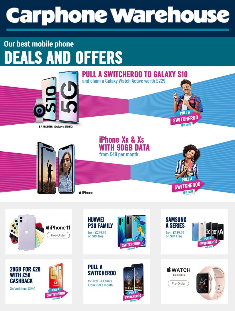 Carphone Warehouse Offers from 18 September