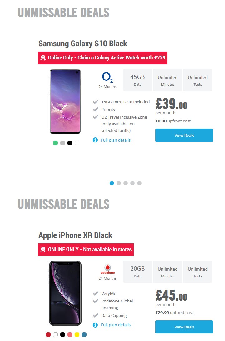 Carphone Warehouse Offers from 18 September