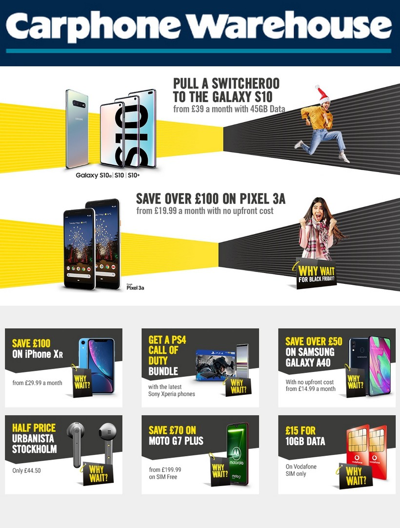 Carphone Warehouse Offers from 23 November
