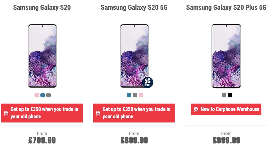 Carphone Warehouse Offers from 19 March