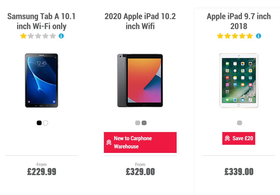 Carphone Warehouse Offers from 13 November