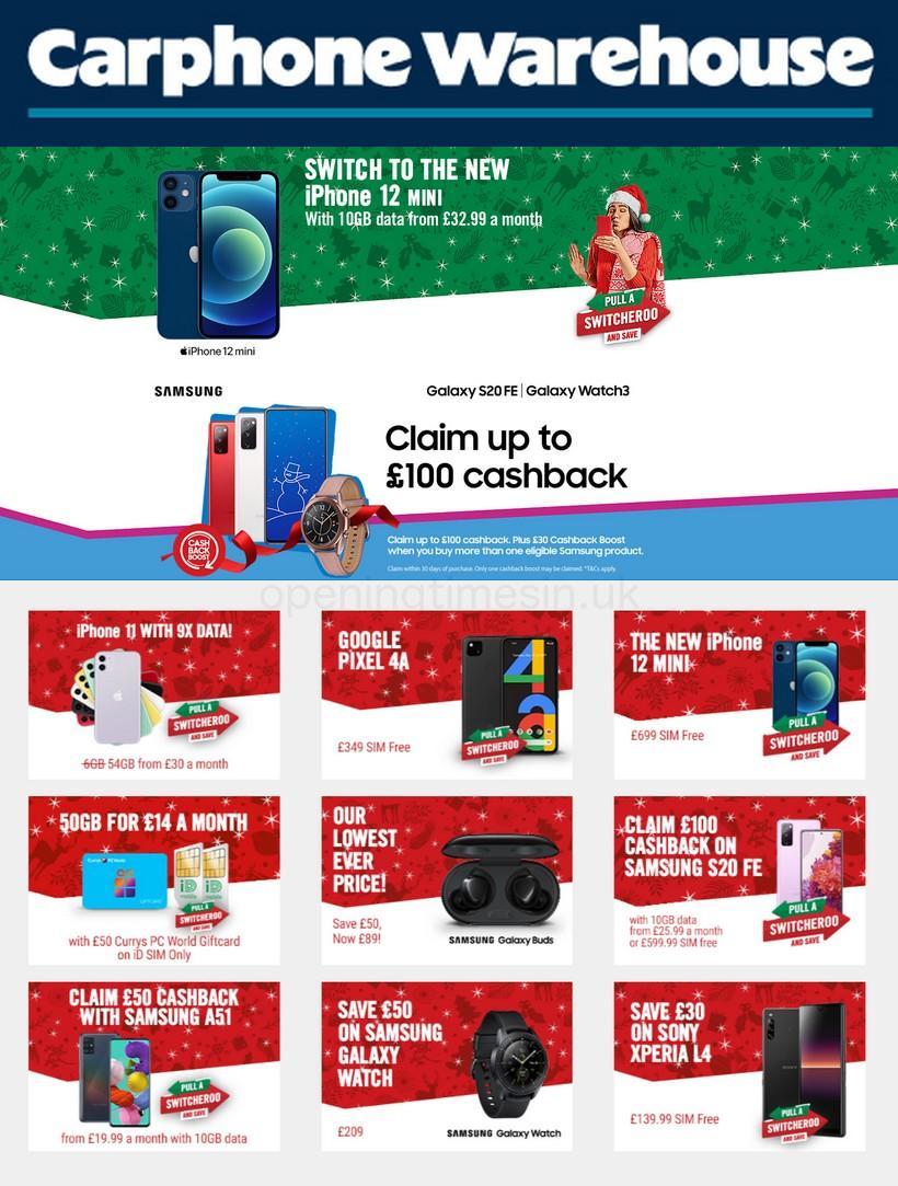 Carphone Warehouse Offers from 11 December