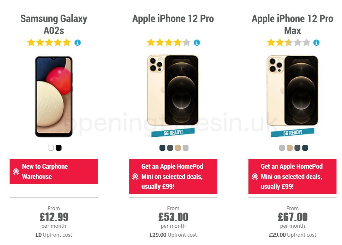 Carphone Warehouse Offers from 8 April