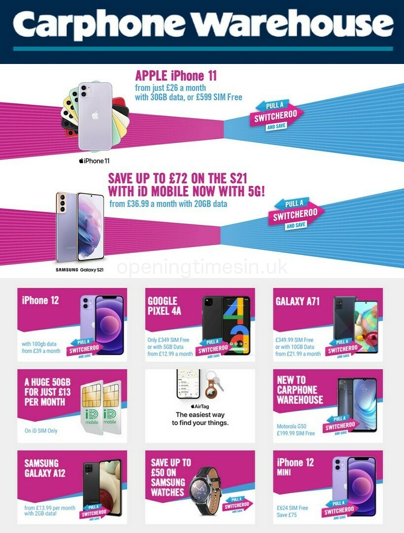 Carphone Warehouse Offers from 12 May