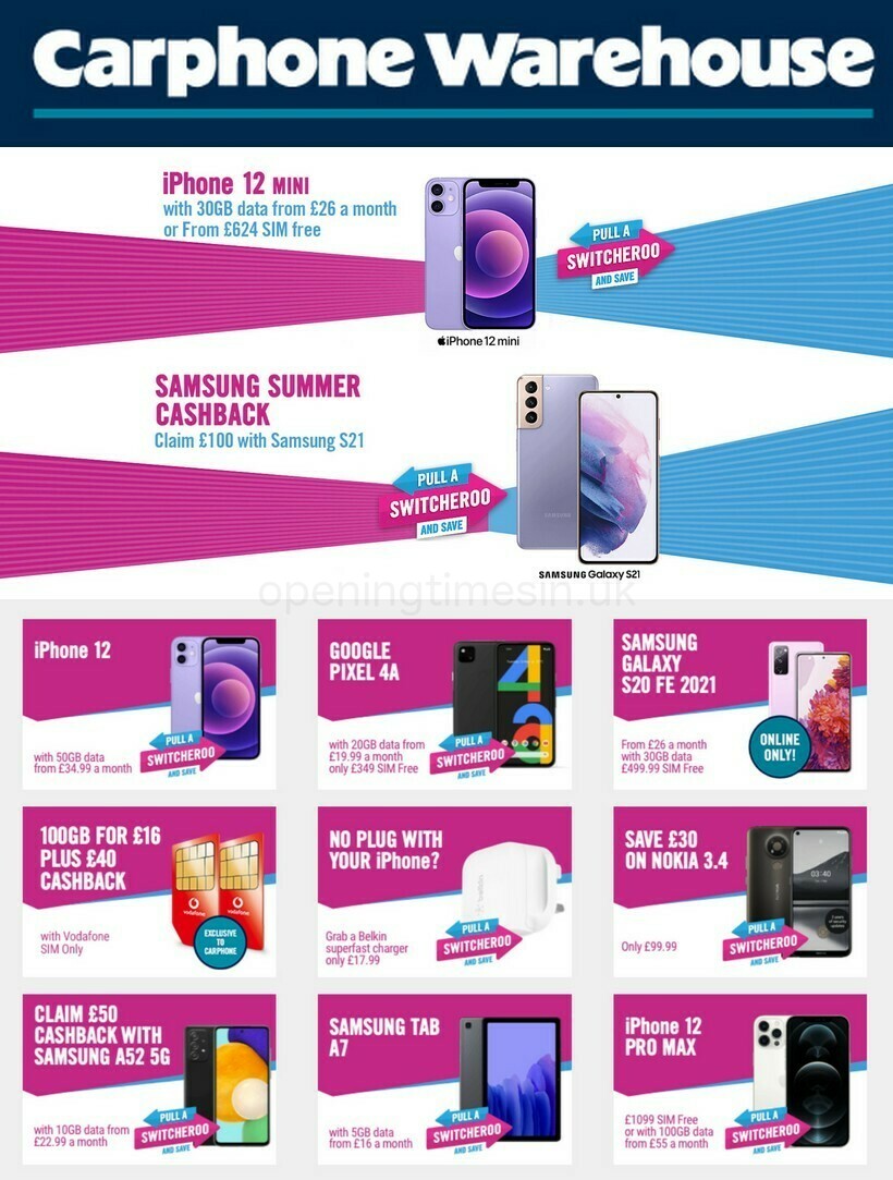 Carphone Warehouse Offers from 15 June