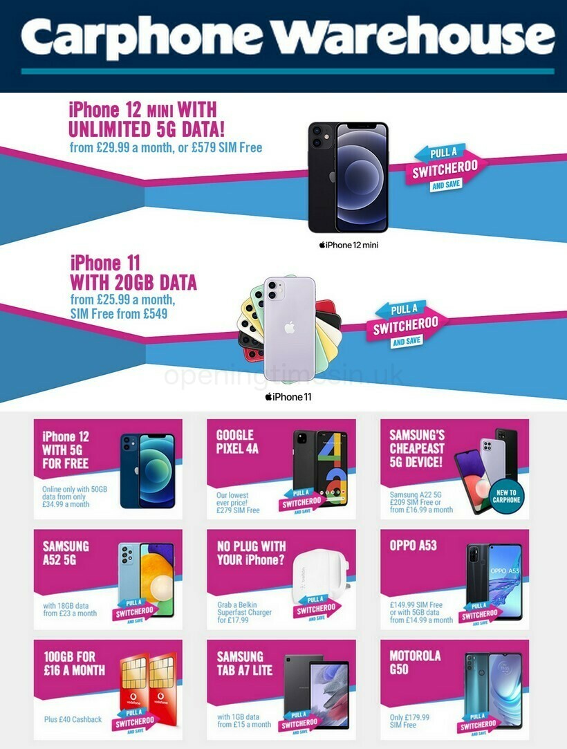 Carphone Warehouse Offers from 21 July