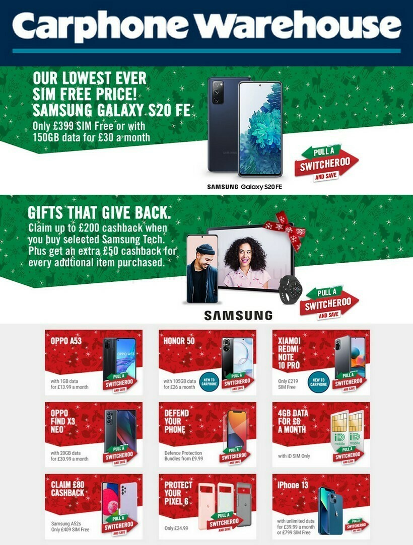 Carphone Warehouse Offers from 1 December