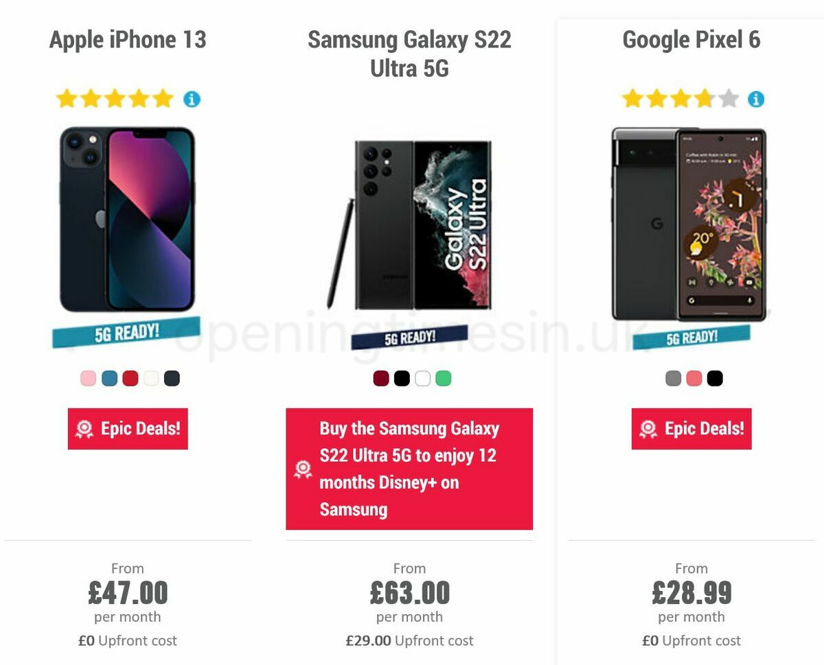 Carphone Warehouse Offers from 1 March