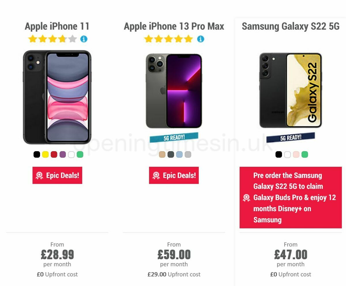 Carphone Warehouse Offers from 1 March