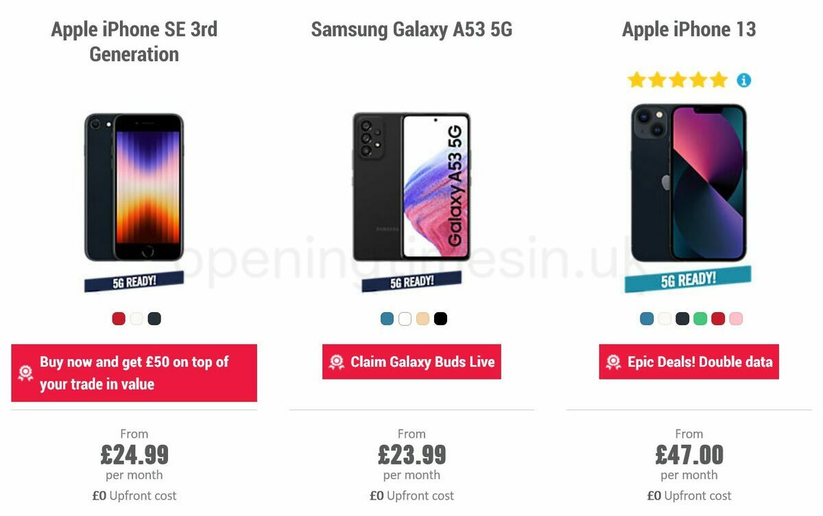 Carphone Warehouse Offers from 2 April
