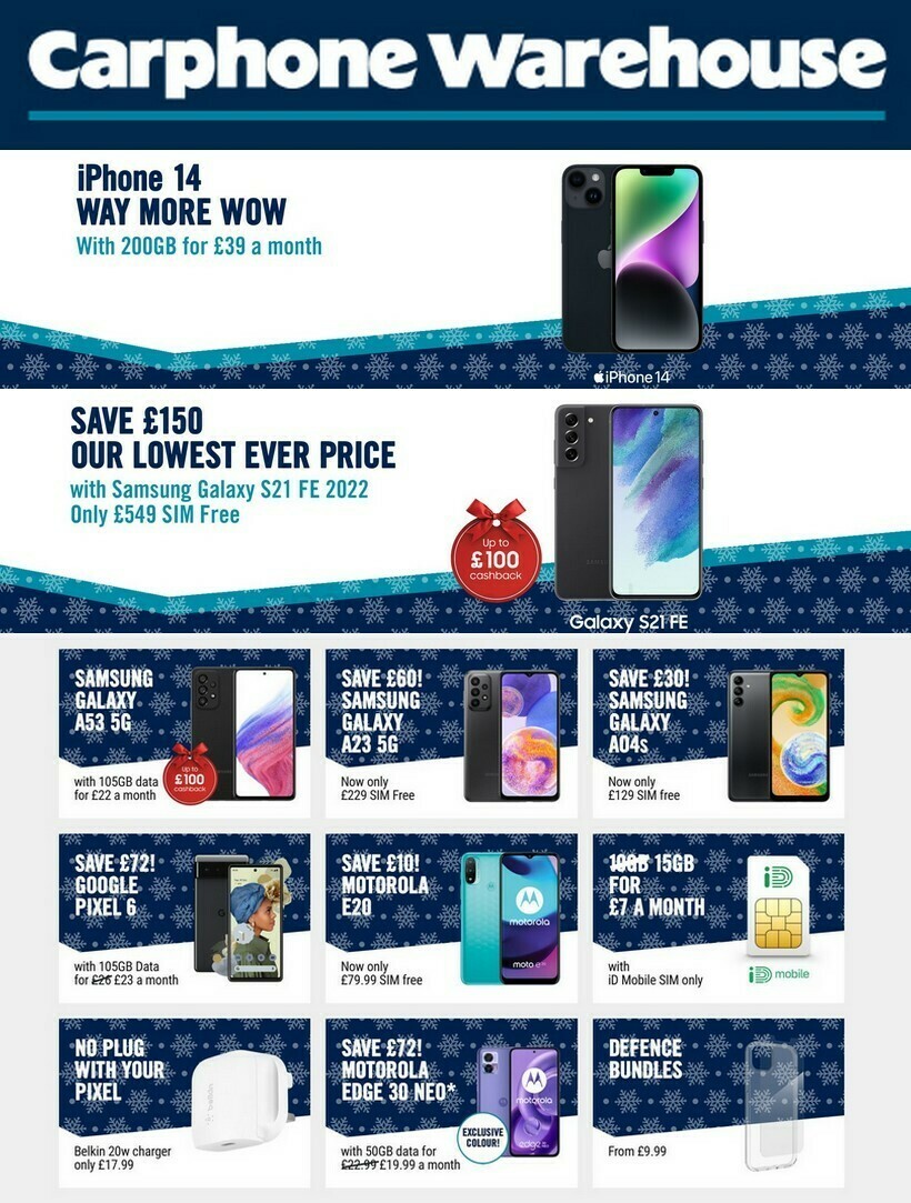 Carphone Warehouse Offers from 1 December