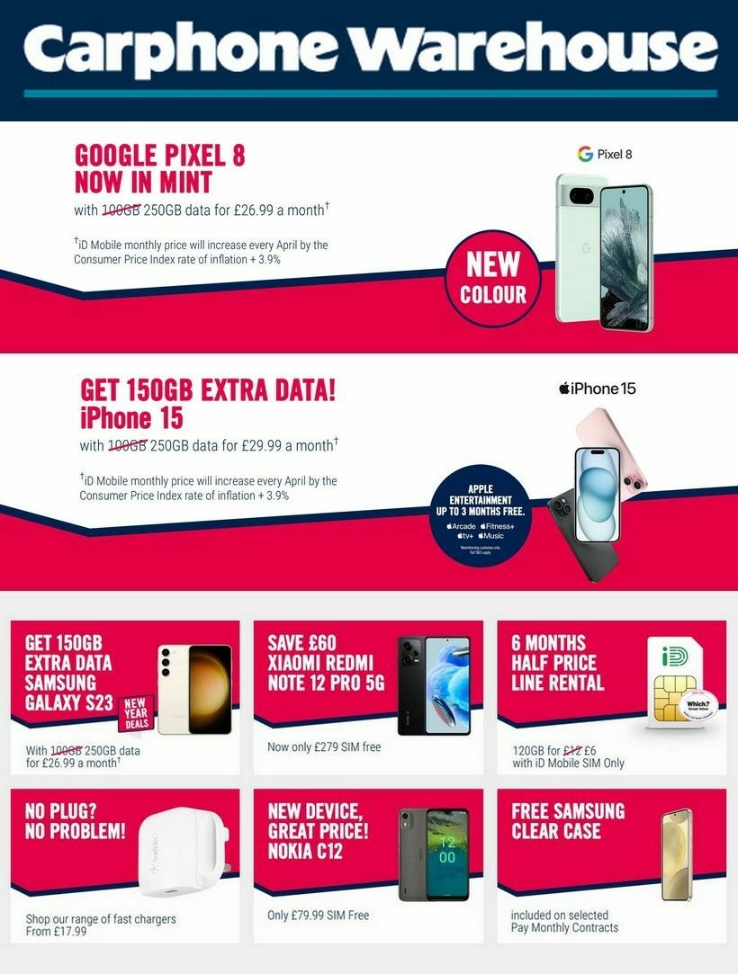 Carphone Warehouse Offers from 28 January