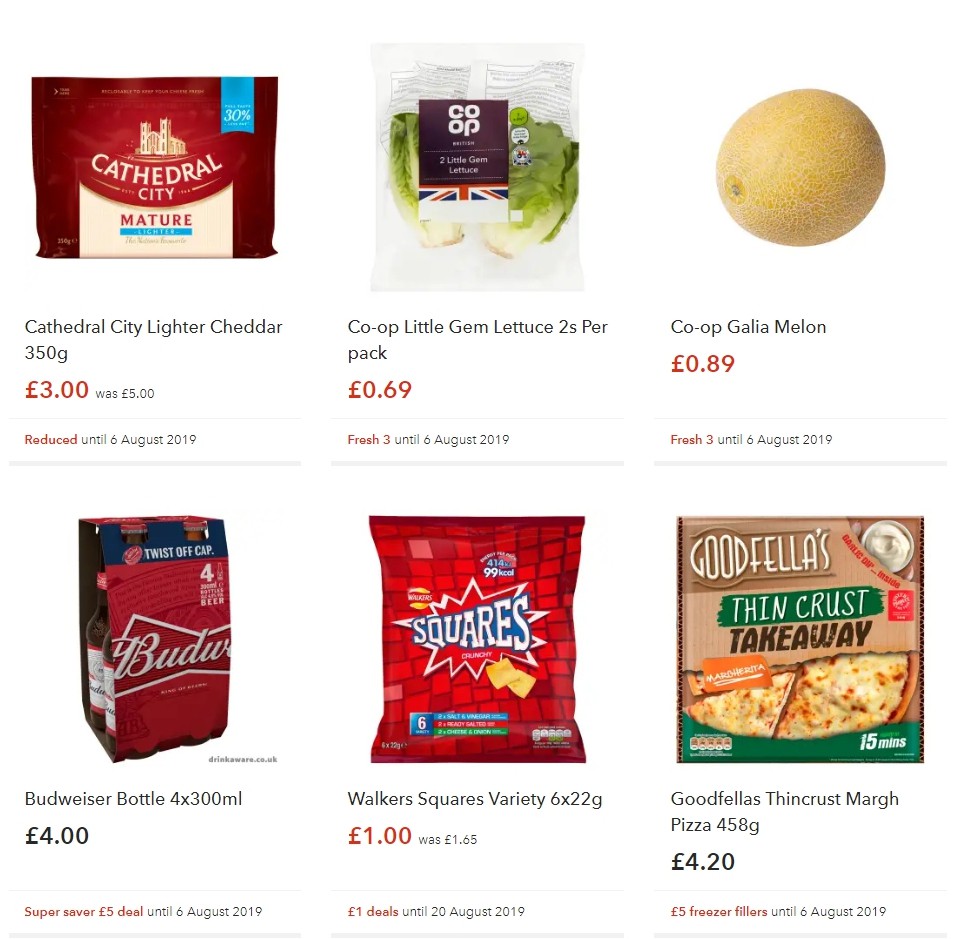 Co-op Food Offers from 3 August