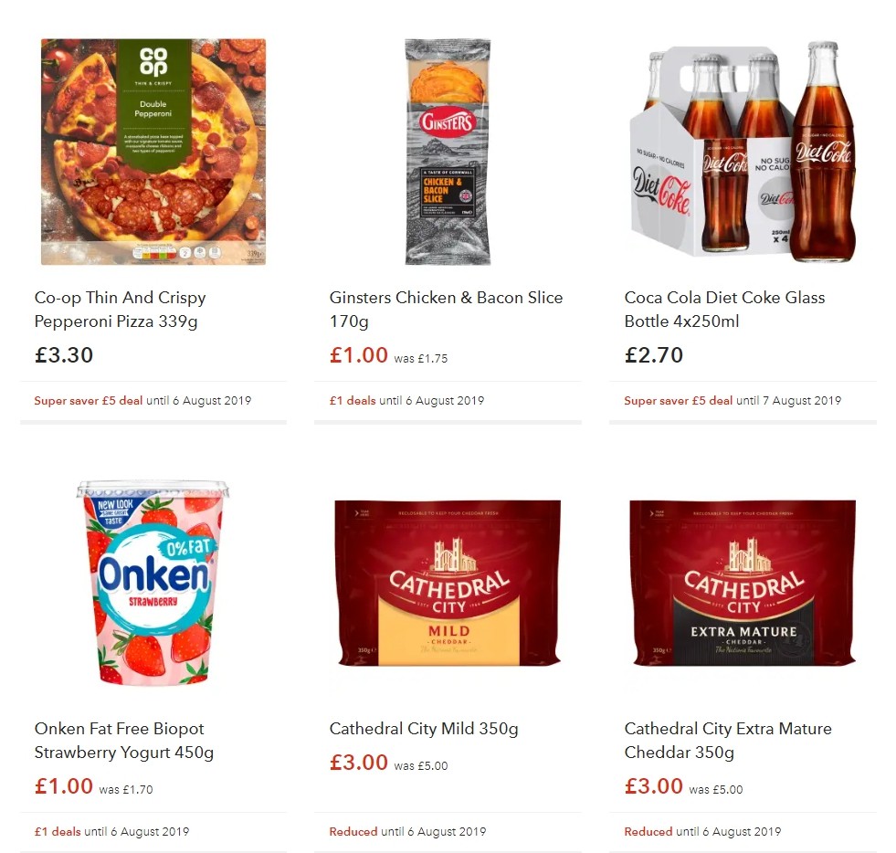 Co-op Food Offers from 3 August
