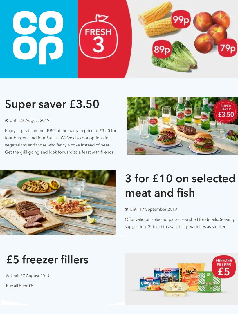 Co-op Food Offers from 16 August