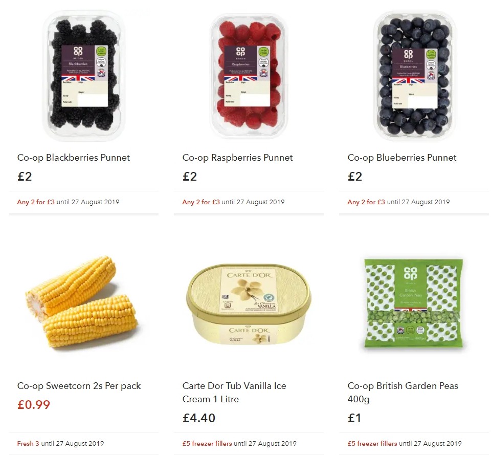 Co-op Food Offers from 16 August