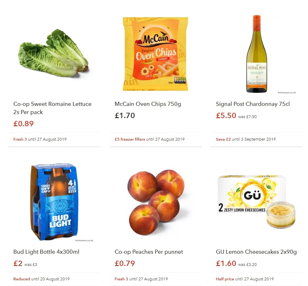 Co-op Food Offers from 16 August